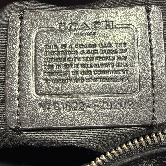 Authentic Coach Black Patterned Shoulder Bag - Picture 6 of 10